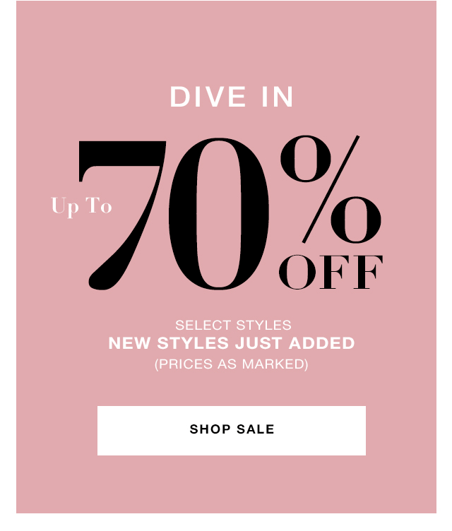 Perfect sweet for your next vacay Up to 70 off select styles